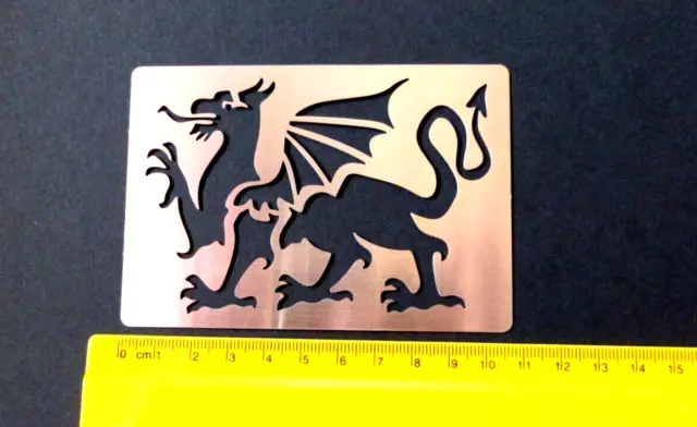 Small Size steel stencil Oblong Dragon Pyrography Emboss