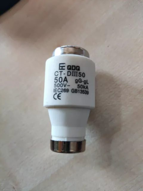 ⚡ QDQ 50A BOTTLE FUSE 50AMP 500V eti gG - gL bottle fuse (DIII)