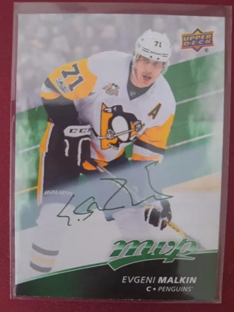 Evgeni Malkin GREEN SCRIPT 2017-18 Upper Deck MVP #1 Pittsburgh Penguins NHL