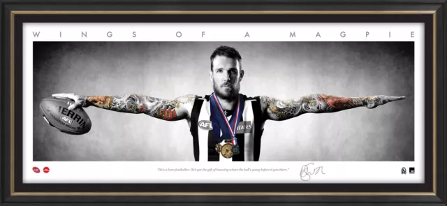 DANE SWAN Signed Collingwood Mini Wings Official AFL Print Framed 2011  BROWNLOW