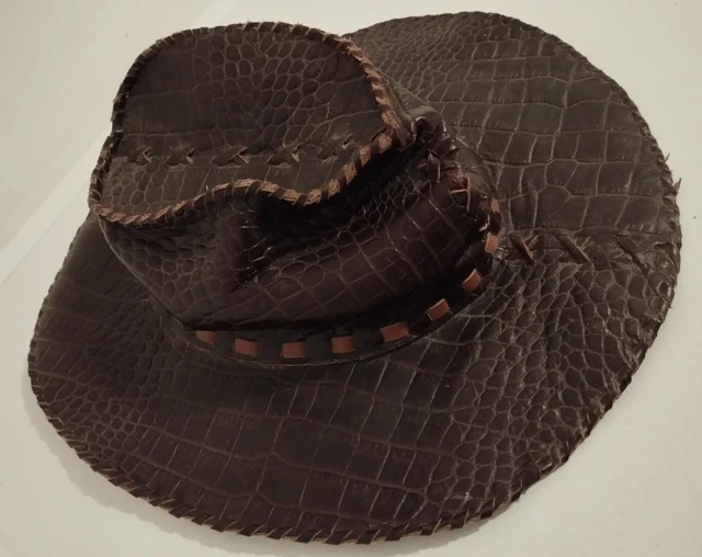 Prezioso e ricercato cappello d'epoca in coccodrillo_Molto interessante