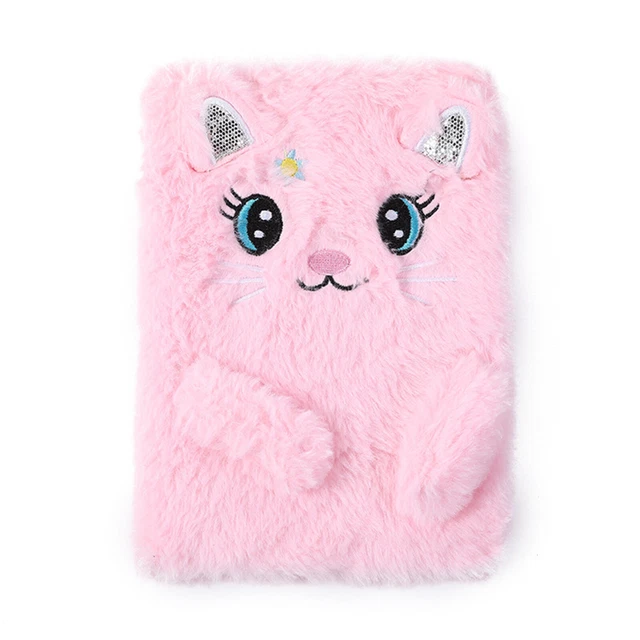 A5 Cute Cat Notebook Kawaii Journal Agenda Planner Wonderful Plush Note Book