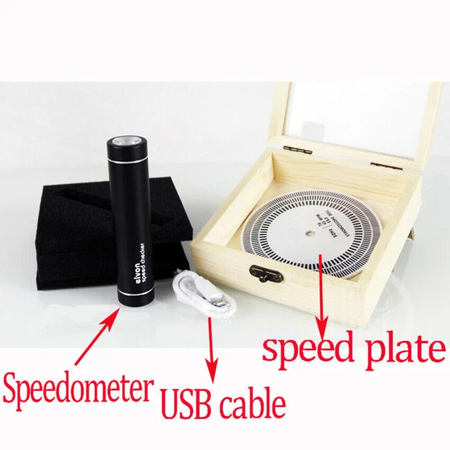 50HZ TURNTABLE RECORDS Stroboscopic Strobe Light+Tachometer Disc 33/45