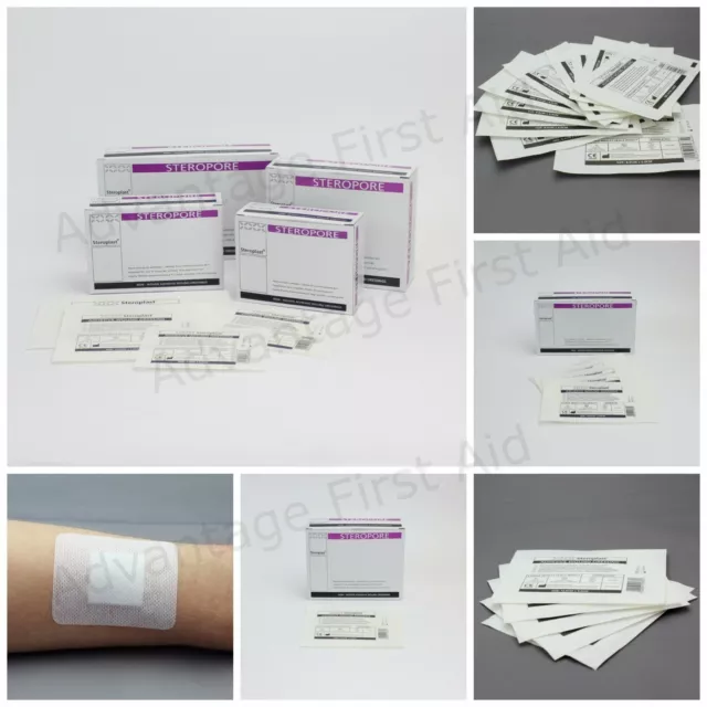 Steropore Adhesive Wound Dressing. Large Big Sterile First Aid Plaster - Various