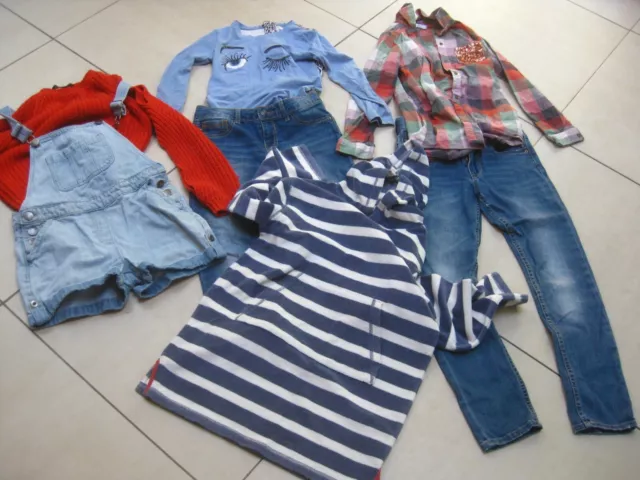 PACCHETTO VESTITI RAGAZZE 9 10 anni asciugamano pavimento FELPA CON CAPPUCCIO MONSOON abito lettini jeans 3