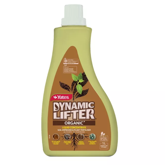 Yates DYNAMIC LIFTER Organic Liquid Concentrated Plant Fertiliser, 500ml or 1L