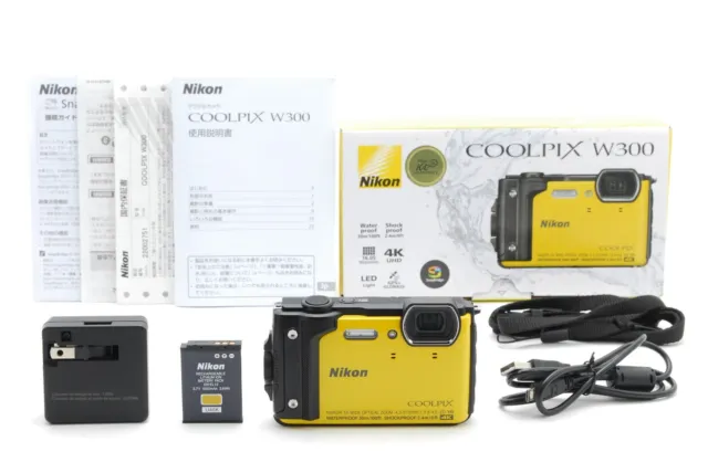 【Top Mint w/ Box】 Nikon COOLPIX W300 YW yellow Waterproof digital camera  JAPAN