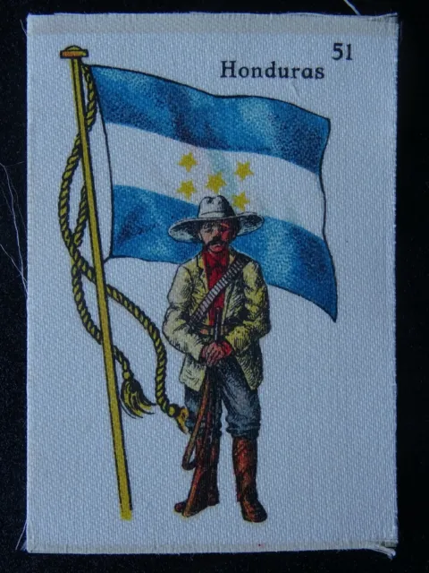 No.51 HONDURAS Flag & Soldiers (Silk) by La Favorita (Canary Islands) 1915