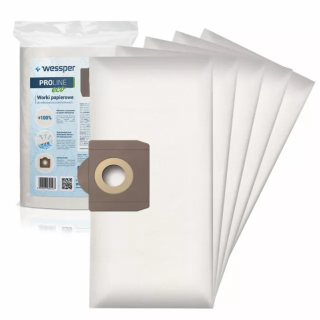 5 pièces Sacs d'aspirateur pour Kärcher WD 3 Premium 1.629-841.0 papier