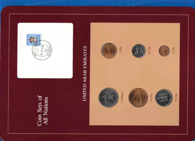 Coin Sets of All Nations UAE United Arab Emirates UNC 1973-1984