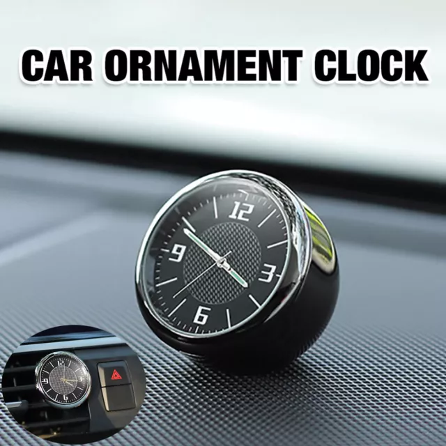 Car Dashboard Gauge Clock Luminous Quartz Time Clock Watch Pocket Air Vent Clip