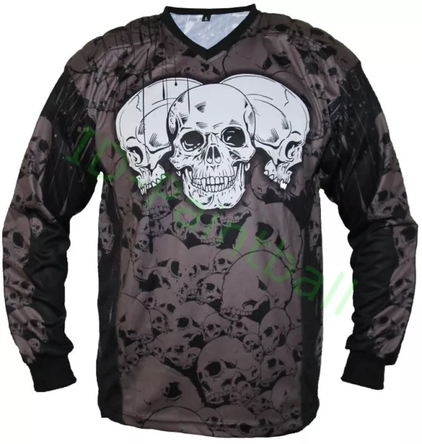 IDP Jersey The Skulls Grau Paintball Trikot