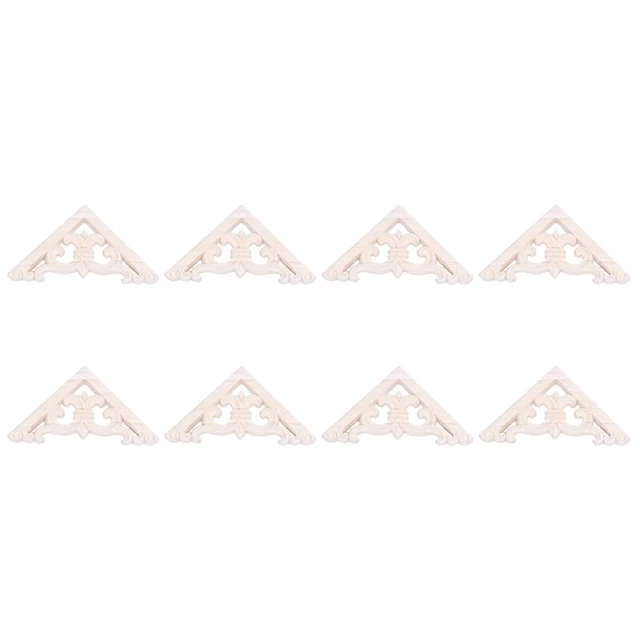 8 pezzi 8 x 8 cm legno intagliato angolo onlay applique arredamento mobili artigianato U T5C3