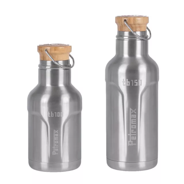 Petromax Isolierflasche 1 oder 1,5 Liter Trinkflasche Edelstahl Wasserflasche