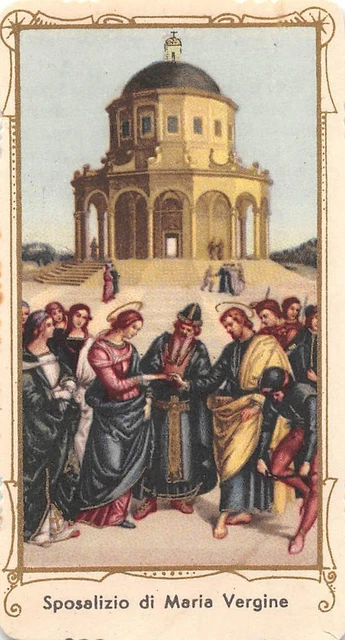 OLD nice italy rare Holy cards from 1950" H6221 " Sposalizio di maria vergine