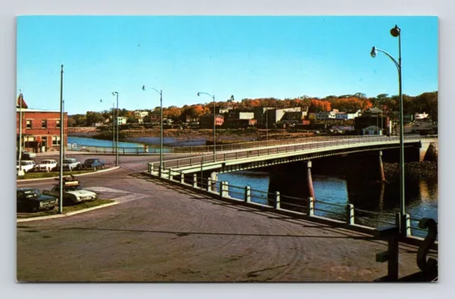 International Bridge St Stephens New Brunswick Canada Postcard UNP VTG Unused