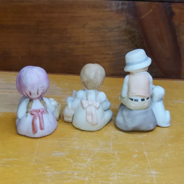 Holly Hobbie Miniature Collection Set of 3 Porcelain Figurines Vintage 3