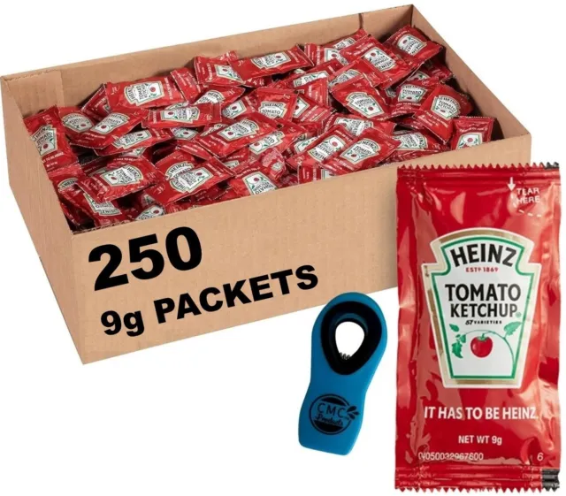Heinz Ketchup Packets (9g) – 250 Count - Ketchup Condiment Packs in CMC Products