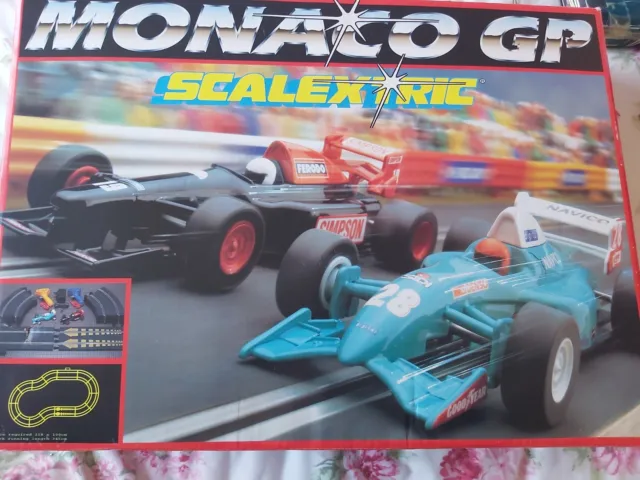 Rare Vintage Monaco GP Grand Prix Scalextric Race Cars Hornby Boxed Set Working
