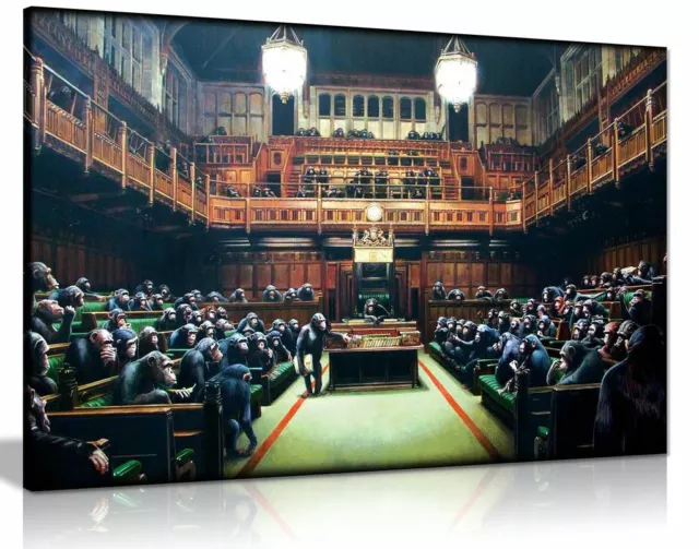 Monkey Parliament Canvas Wall Art Picture Print