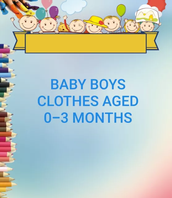 Baby Boys Clothes Aged 0-3 Months, Make Your Own Bundle Sleepsuits Tops Trousers