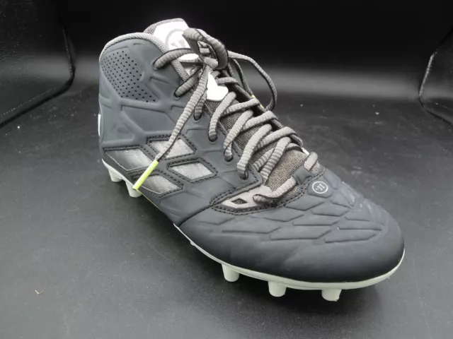 Warrior Burn 8.0 Lacrosse Cleats Black Gray Men's US Size 4 Lace-Up  [20]