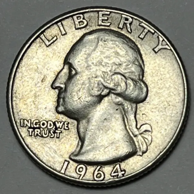 1964 P Washington Quarter 90% Silver Free Shipping KL17