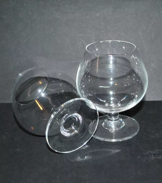 Lot de 2 Verres à cognac vintage en cristal H8cm