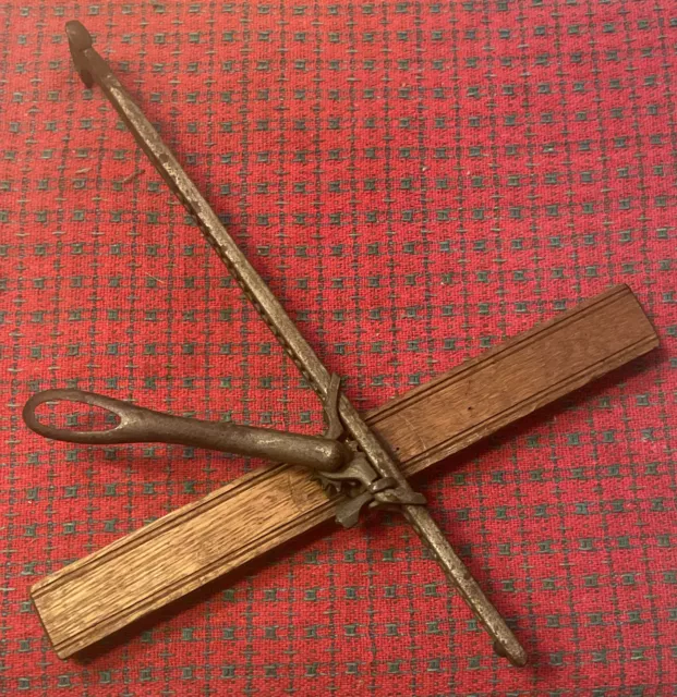 Vintage *The Star* Wood and Cast Iron Carpet Stretcher Tool