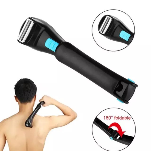 Electric Back Hair Shaver Men Razor Cutter Remover Foldable Body Leg Trimmer AU