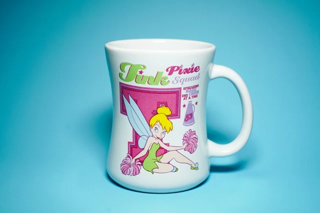 Disney Tinkerbell Cheerleader Pink Pixie Squad Mug - White