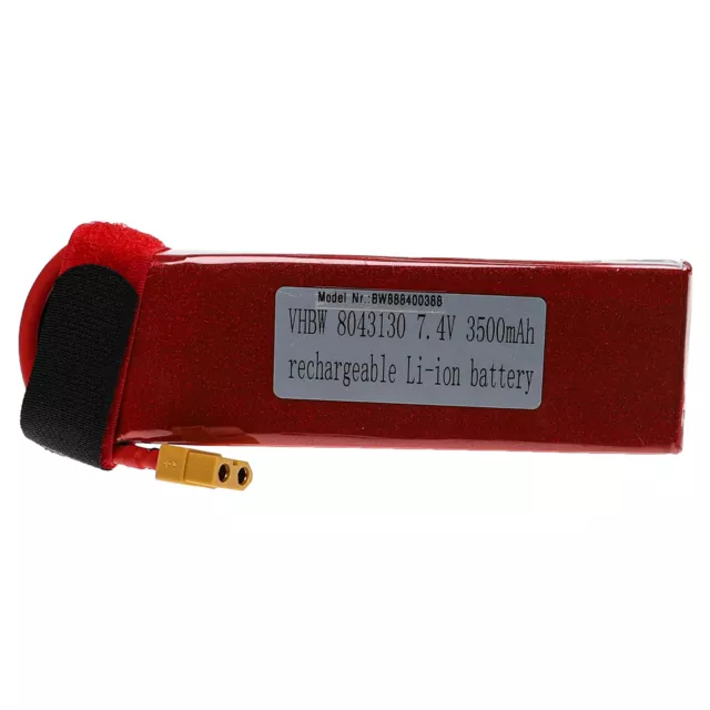 Modellbau Akku 3500mAh 7.4V (XT60-Stecker) für Hubschrauber,RC-Cars,Eisenbahnen