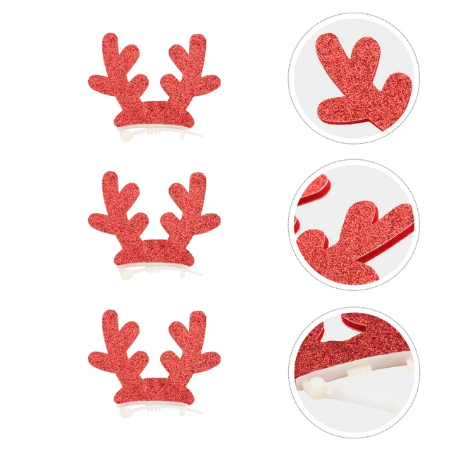 3 piezas Accesorios de Navidad para el pelo de mascotas Accesorios de aseo para perros rojos