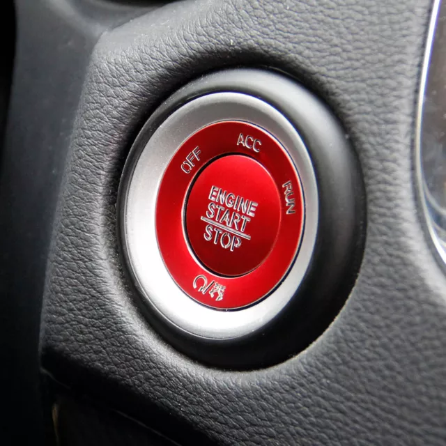 Red Aluminum Engine Start/Stop Push Button Patch Cover for Dodge Durango Charger 3