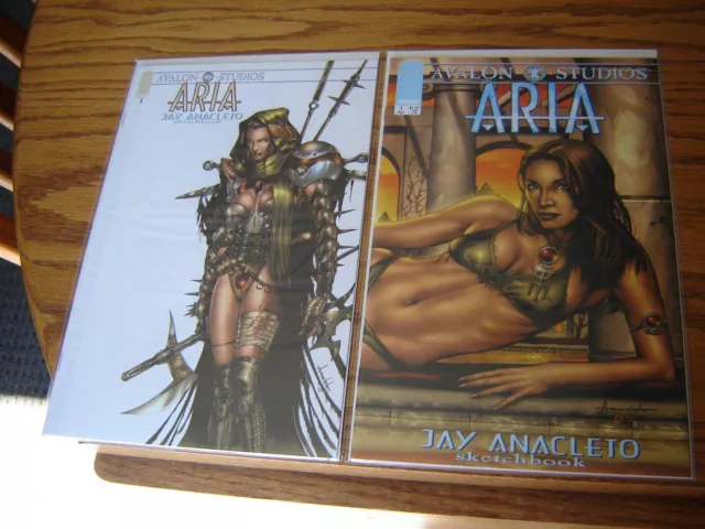 ARIA Sketchbook #1 Both Versions  (Lot of 2) Complete Jay Anacleto VF/NM