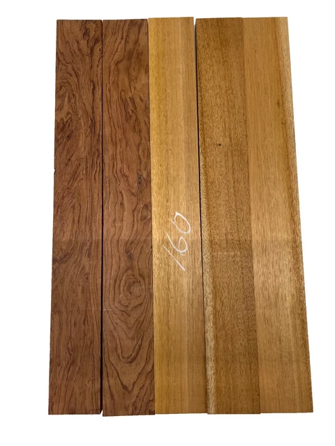 5 Pack, African mahogany + Bubinga Thin Stock Lumber Board -24"x3"x 3/4" #160 5 Pack, African mahogany + Bubinga Thin Stock Lumber Board -24"x3"x 3/4" #160