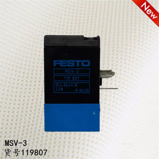 1PCS New FESTO Solenoid 119807 MSV-3 24V 2