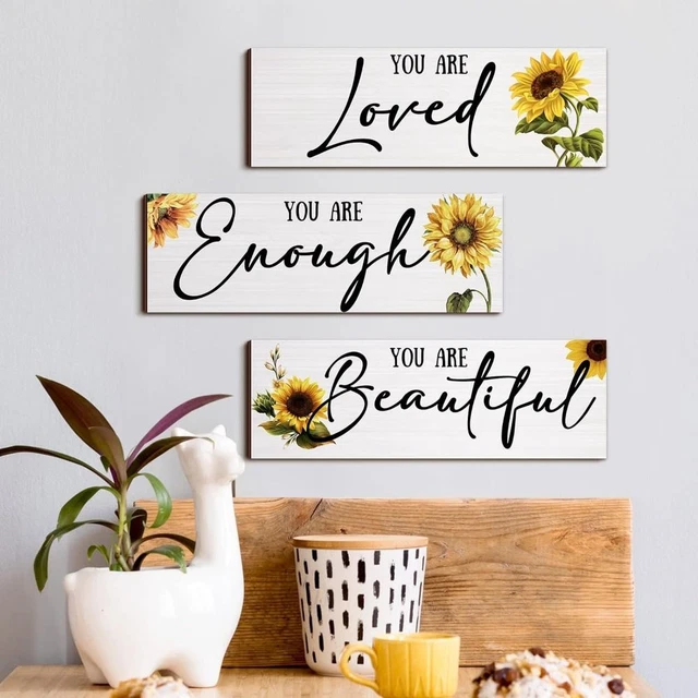 3 pcs Sunflower Sunflower Wall Decor Sunflower Room Decoration Board  Kitchen