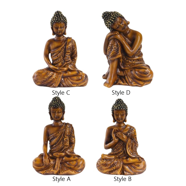 Figurine de Bouddha Ornement Résine Statue de Bouddha pour Table Salon