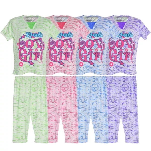 Mädchen Baumwolle Schlafanzug Kurzarm lange Hose Pyjama    /601