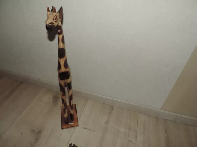 Deko Holz-Giraffe 60 cm hoch Neu