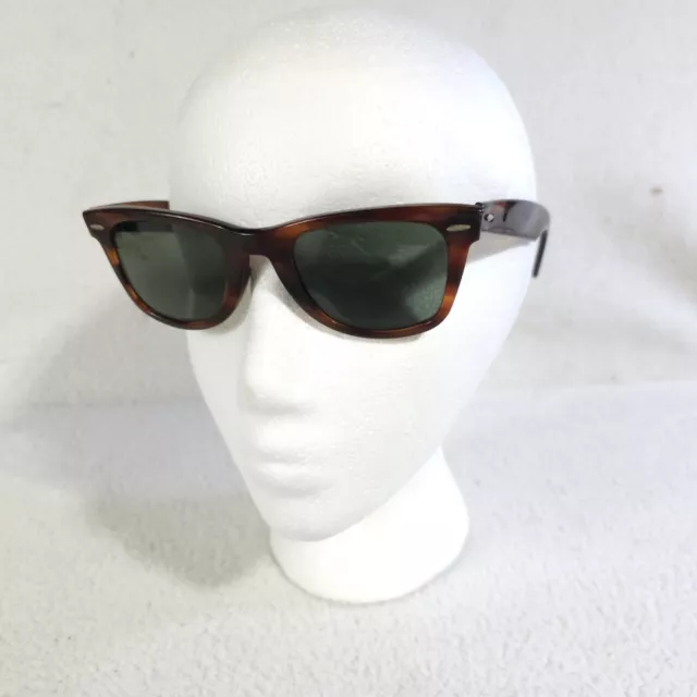 B&L RAY-BAN USA WAYFARER 5024 Tortoise Green Lens -Neds To Be Repaired