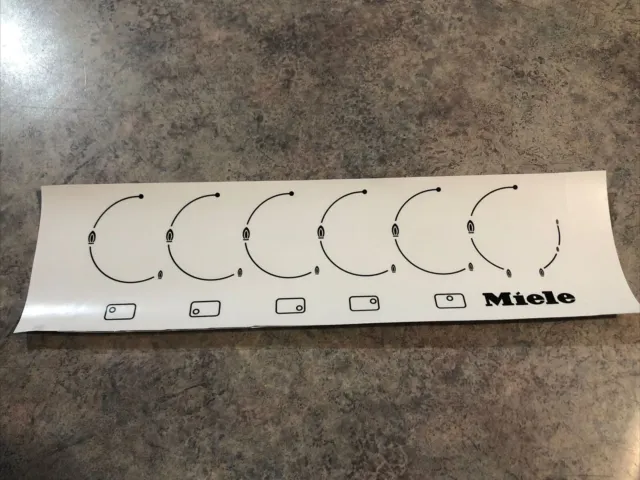 Miele gas cooktop control panel print stickers Decal & Logo..,