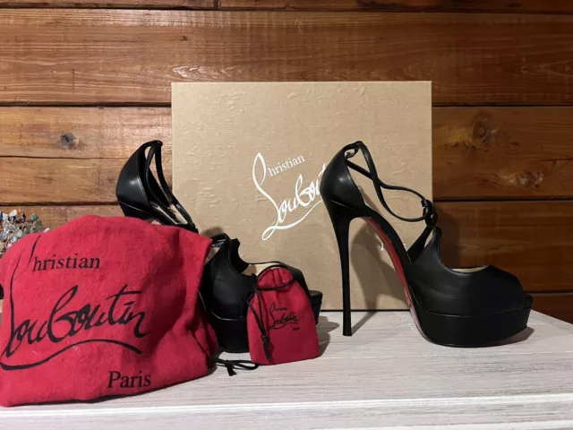 CHRISTIAN LOUBOUTIN THIGH High Over The Knee Platform Boots Black Leather Eu36 1 750.00 PicClick