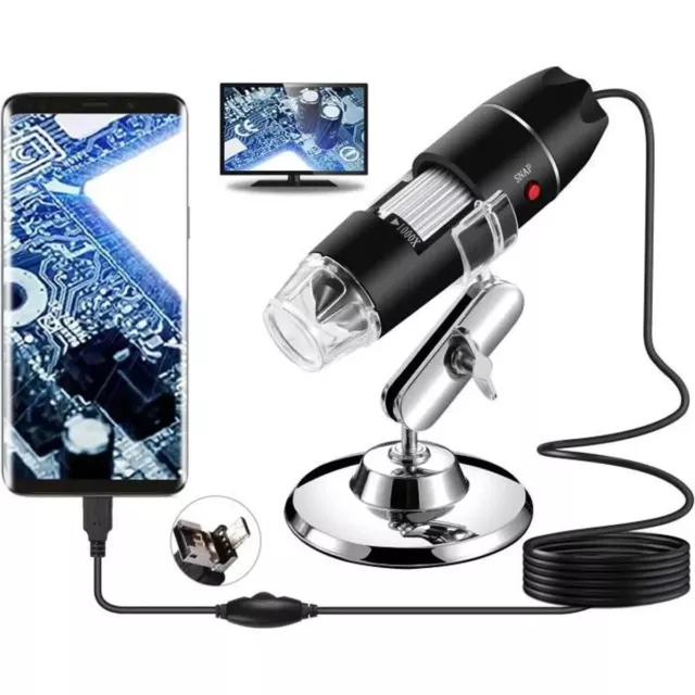 Microscope numérique USB Endoscope de grossissement 40X-1000X Portable Bysame...