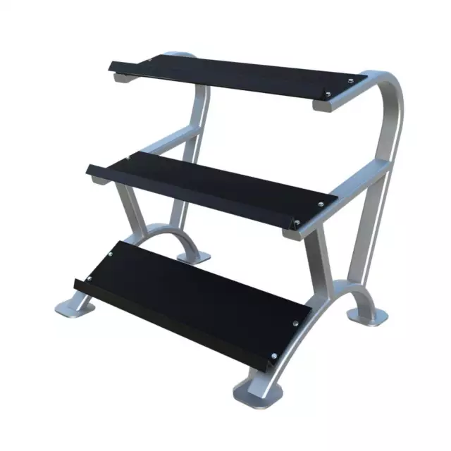 Morgan Elite 3 Tier Rubber Hex Dumbbell Rack