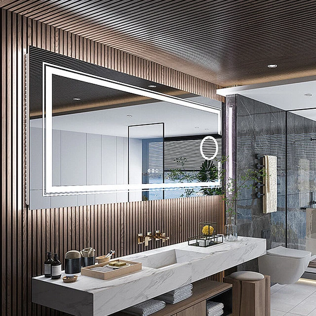 LONG LIFETIME DUAL Illuminated Bathroom Mirror Defog Dimmable