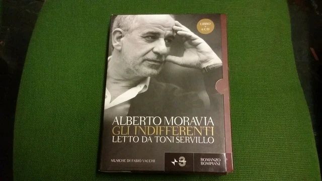 Moravia, gli indifferenti letto da Toni Servillo, 6 cd +libro, Bompiani, 17gn21