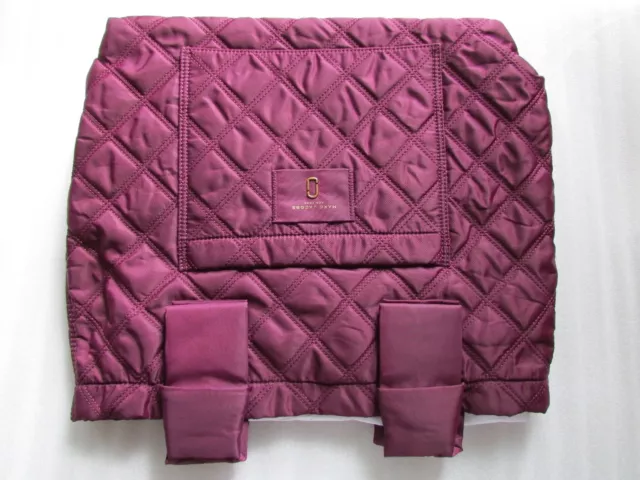 Marc Jacobs Bag Diamond Quilted Nylon Large Knot Tote Plum New $225 3
