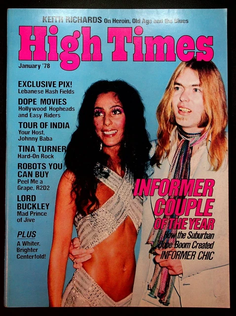 HIGH TIMES MAGAZINE January 1978 Keith Richards Rolling Stones Cher ...